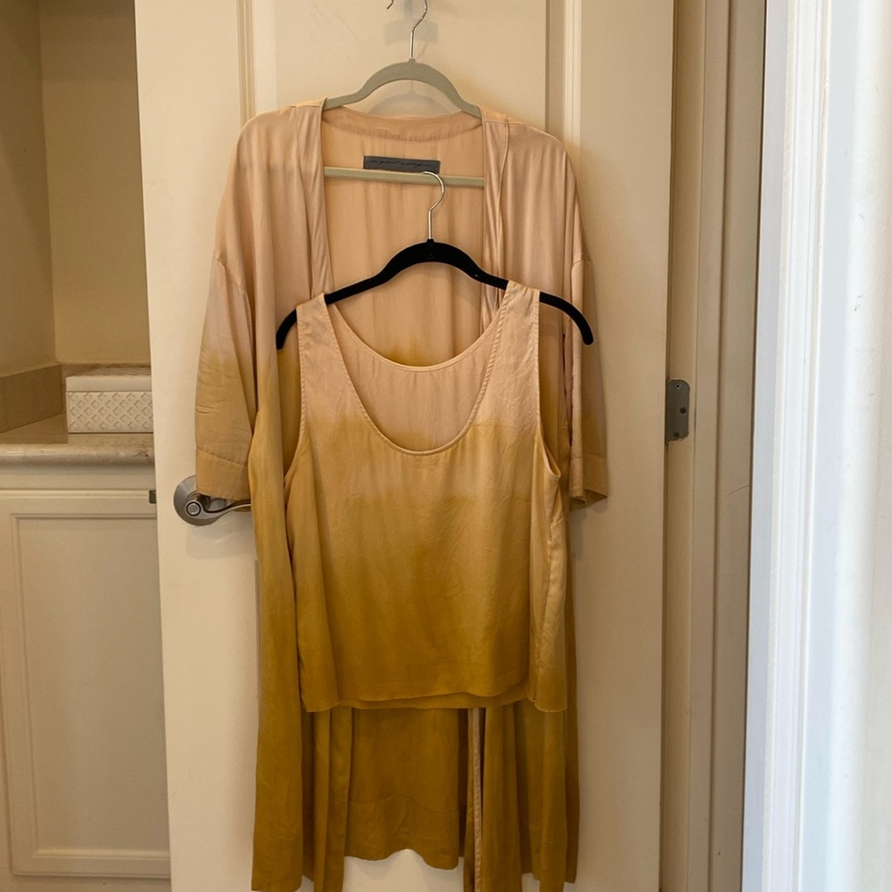 Raquel Allegra silk kimono and cami one size